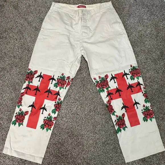 SUPREME Men's Destruction of Purity Chino Pant Size 34 In Stone